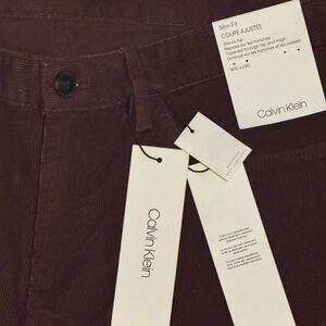 Calvin Klein Men's Corduroy Pants in burgundy